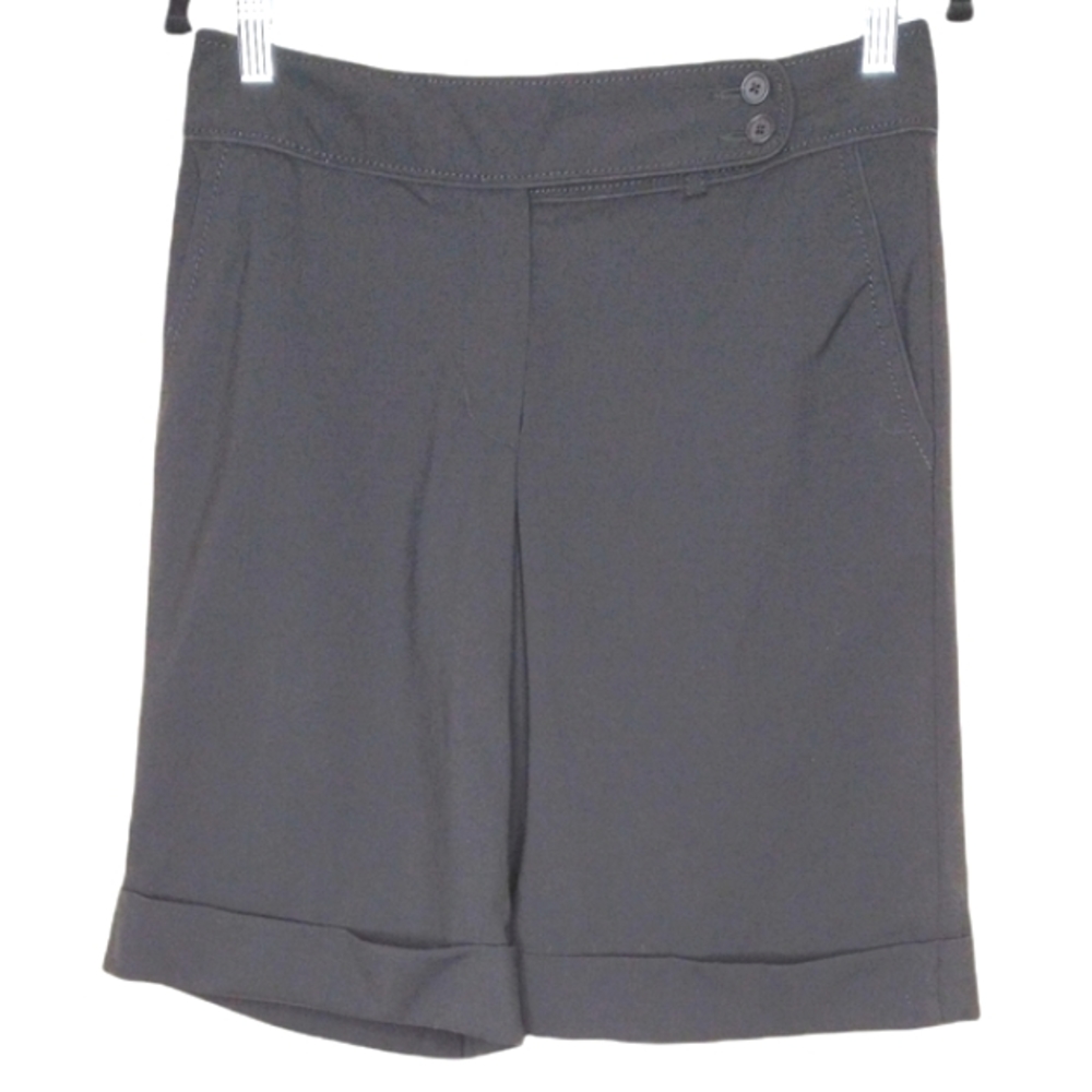 Badgley Mischka Women M/L Black 95% Wool Old Money Preppy Dress Shorts